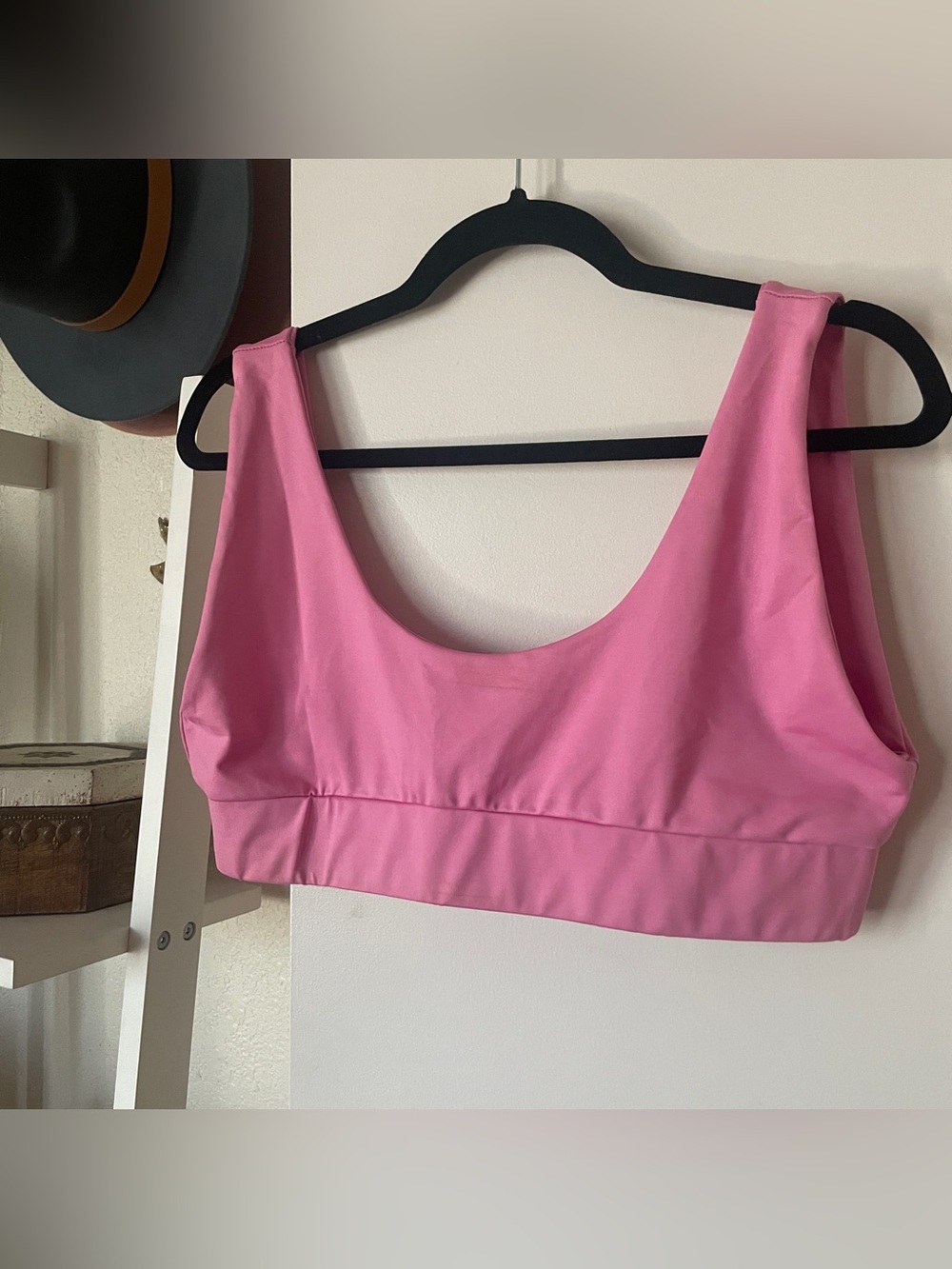 LONDRE / size 2X / Scoop-Neck Pink Support Bralette / swim top